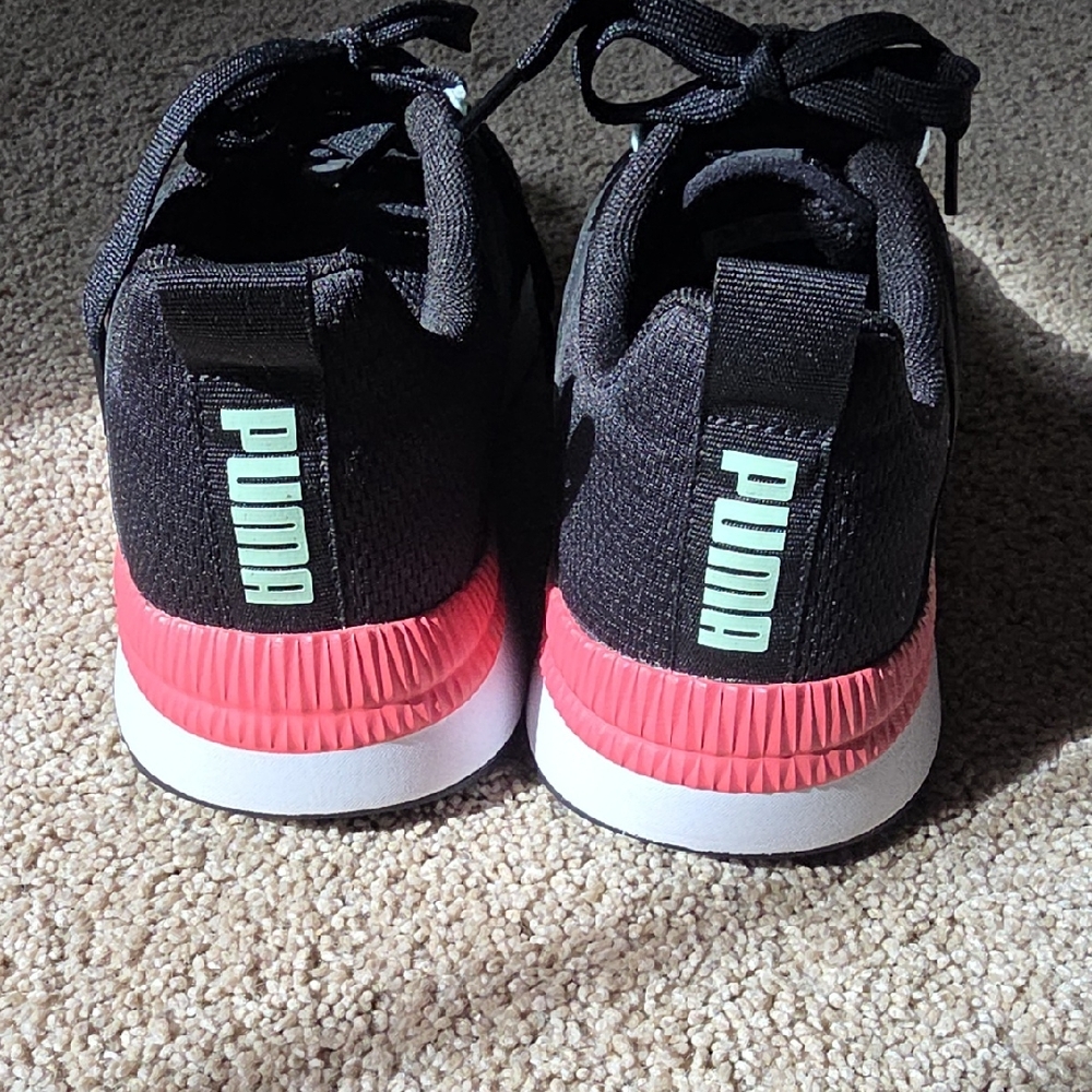 Puma Women's Athletic Shoes Black with Pink and White